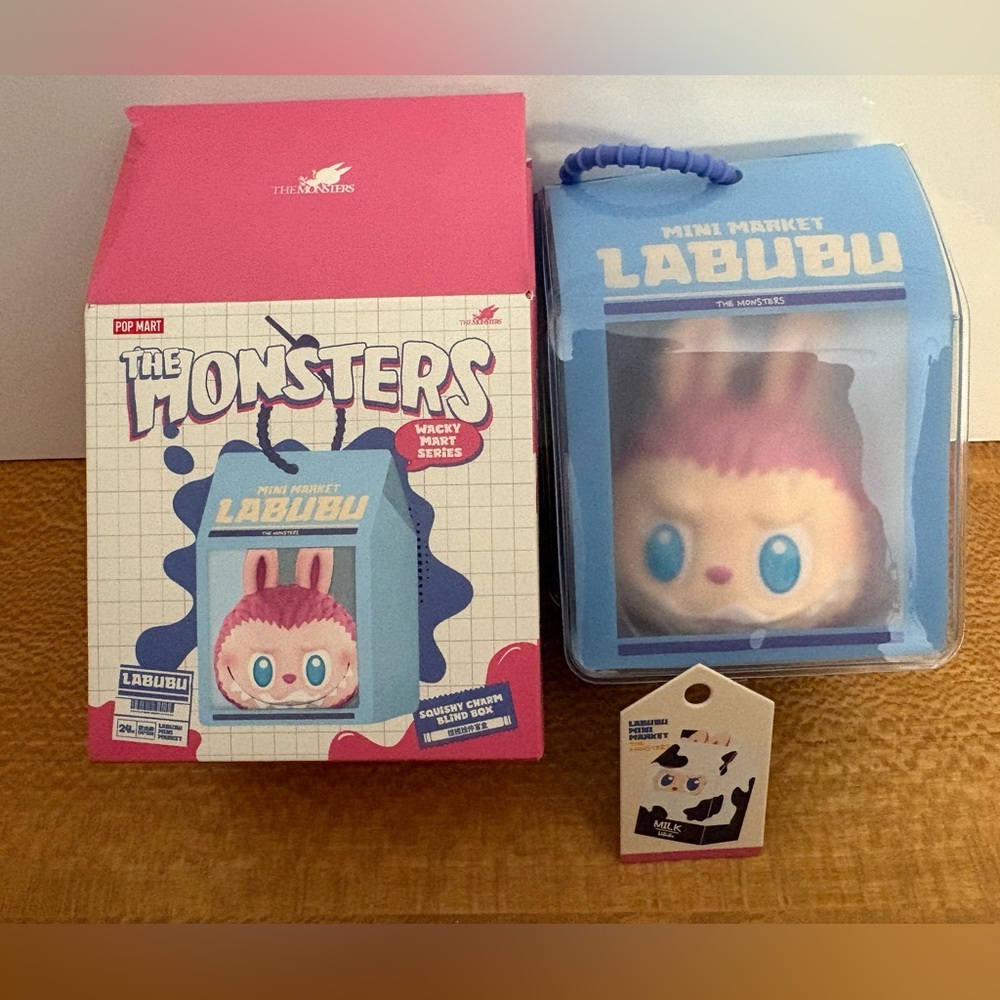 The Cover Labubu! The Monsters Mini Market featuring “Milk” Squishy Head!